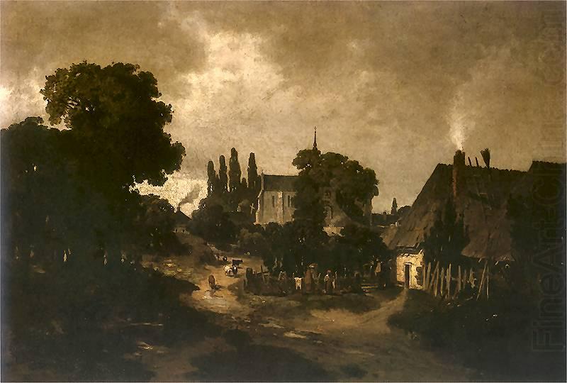 Jozef Szermentowski Village near Kielce oil painting picture